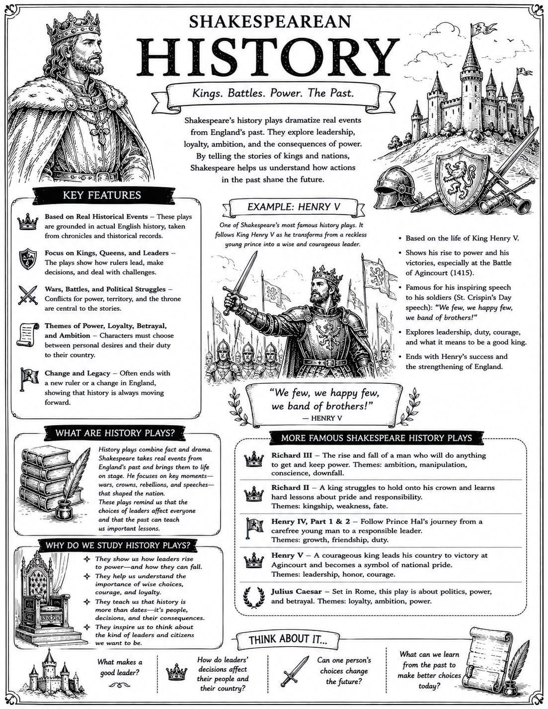 Shakespearean History infographic